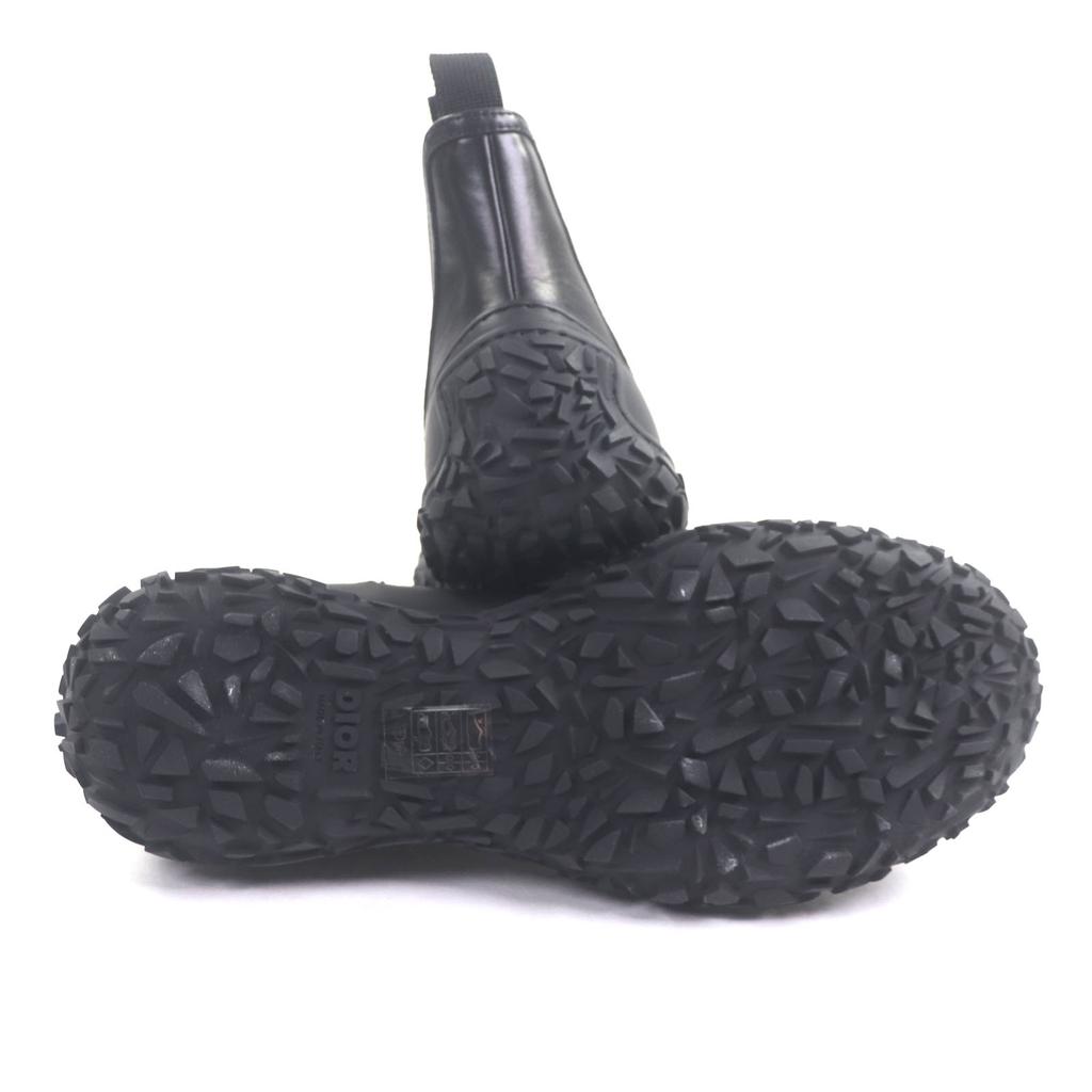 Excellent DIOR Short Boots B28 Black Leather Mens 41 Used