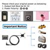 PW-010-DC Angled DC 5.5mm to DC 5.5x2.5mm 5.5x2.1mm 4.0x1.7mm 3.5x1.3mm Connector Charge Cable, 1.5m