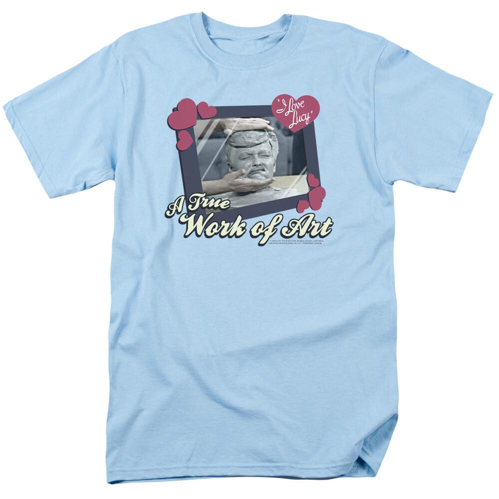 I Love Lucy Wok Of Art Logo T Shirt Lucy Mens Licensed Classic TV Light Blue S