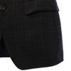 Durban wool Check Pattern tailored jacket Black x blue Men's Used
