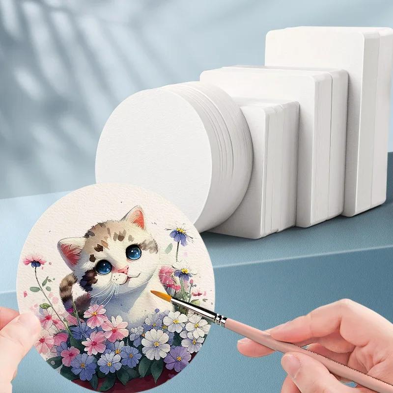 Square/Round Watercolor Paper 300g 25 Sheets Professional Water Color Drawing Paper Postcard for Painting Art School Supplies