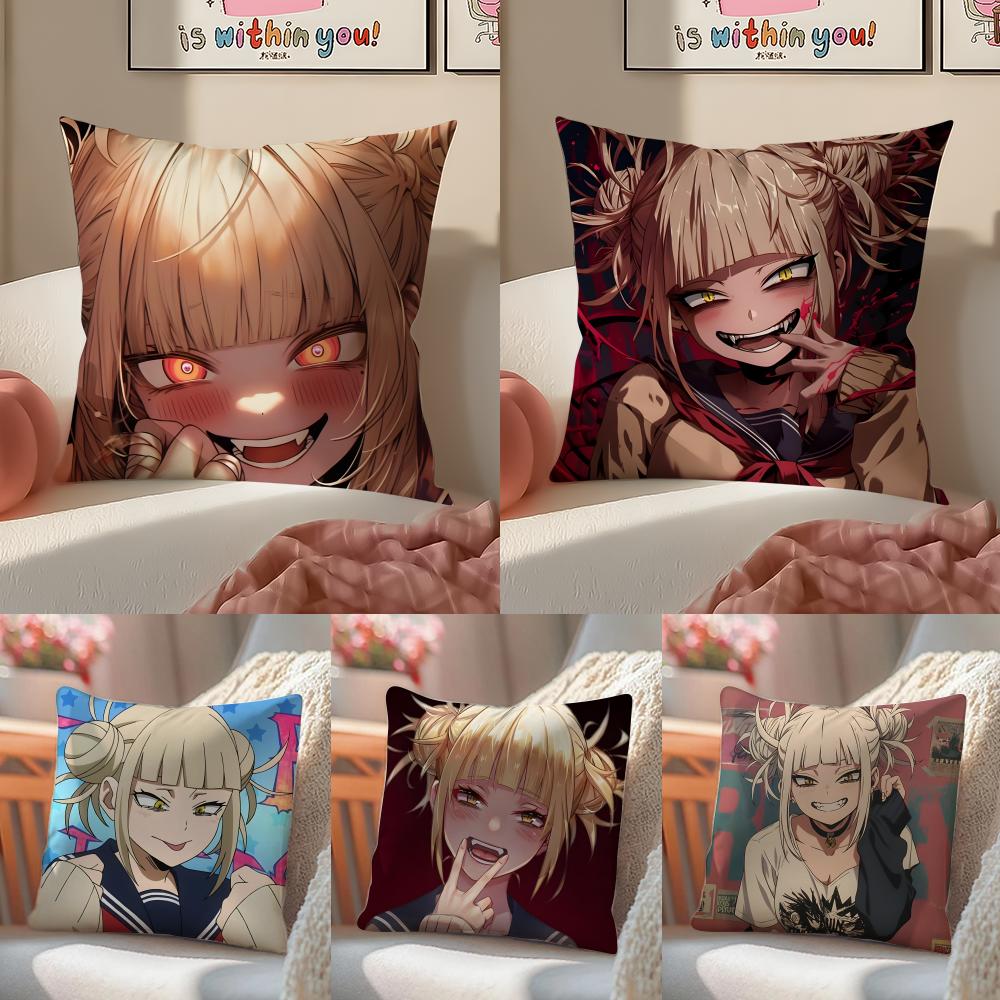 M-My Hero Academia Himiko Toga Pillow Case Pattern Printed Pillowcase For Living Room Sofa Cushion Cover & Bedroom Decor