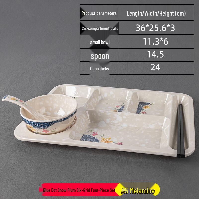 Melamine Round Divided Canteen Plate