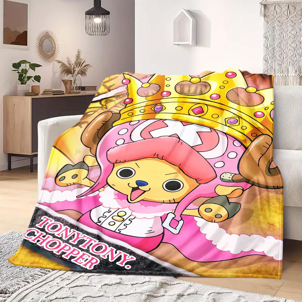 Tony Tony Chopper Print Blanket Warm Comfortable Flannel Blanket Suitable for Bedrooms,Sofas, Beds,Chairs,Travel -QIAO144