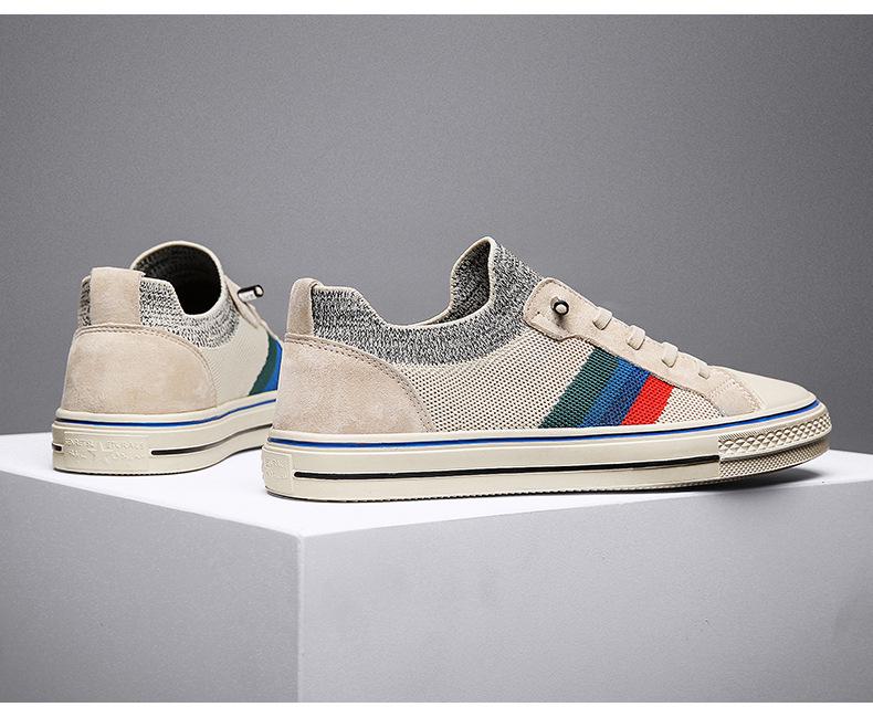 2025 Autumn Canvas Men's Breathable Slip-On Skate Shoes: Odor-Resistant and Casual