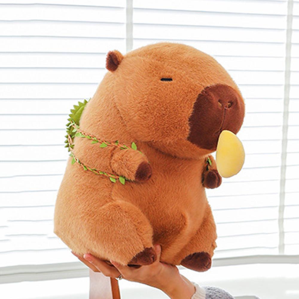 Can Pull Simulation Capybara Ornaments Fruit Backpack Stuffed Capybara Doll Boy