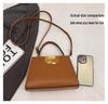 Kelly Bag: Elegant Retro Shoulder & Crossbody Handbag with Solid Color for Commuting