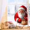 Claus Gift Bag Window Stickers Creative Decorative Window Stickers