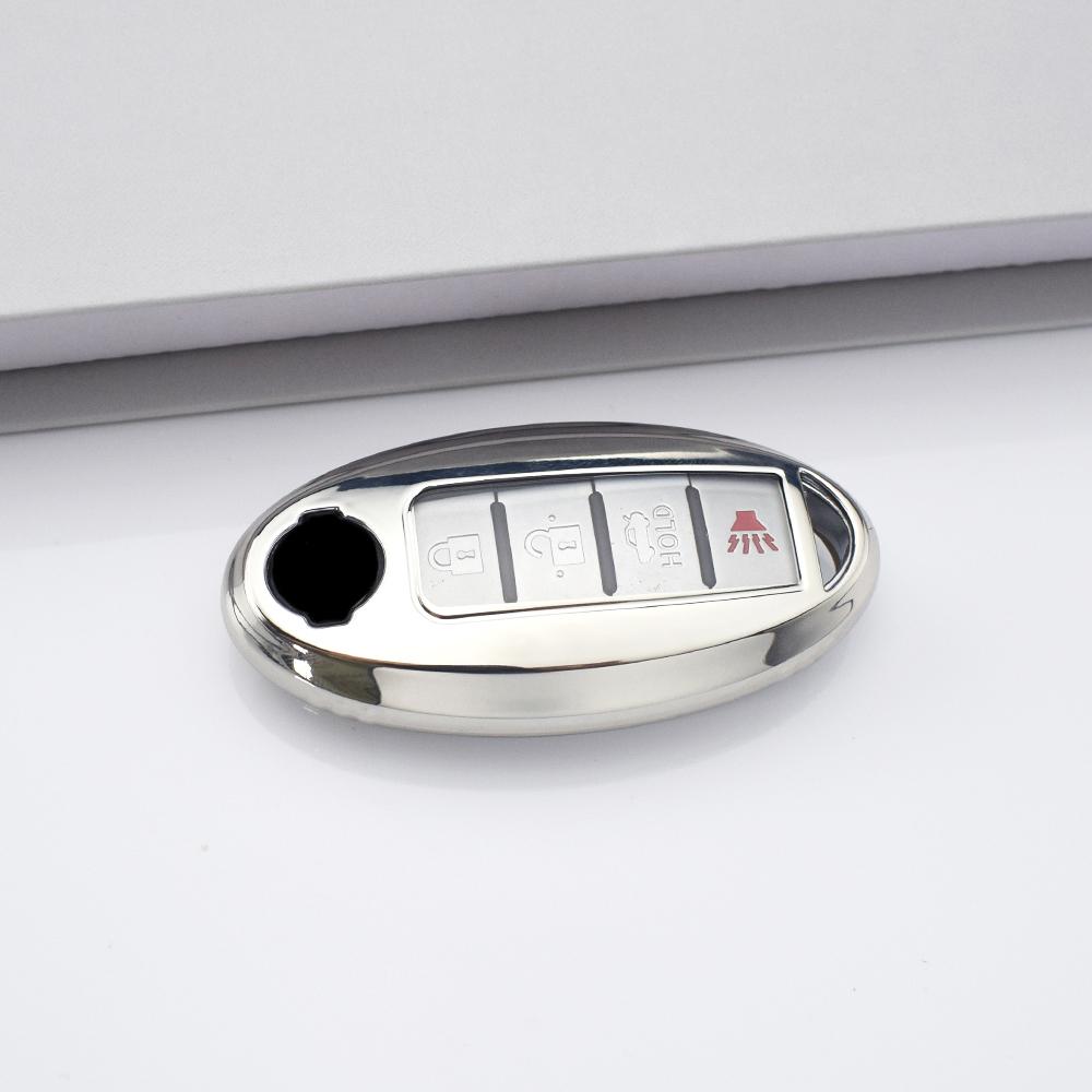 

For Nissan Leaf Sentra SL Murano Maxima Altima Versa Rogue Soft TPU Key Fob Case Cover Holder for Infiniti Key Shell Keyless чорний
