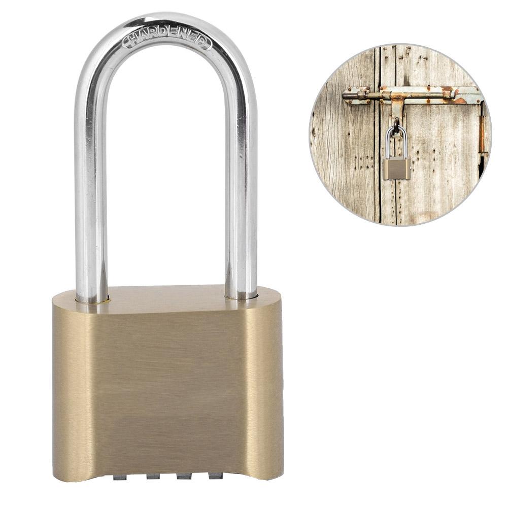 4 Dial Digit Password Brass Lock Combination Suitcase Luggage Code Password Lock Padlock