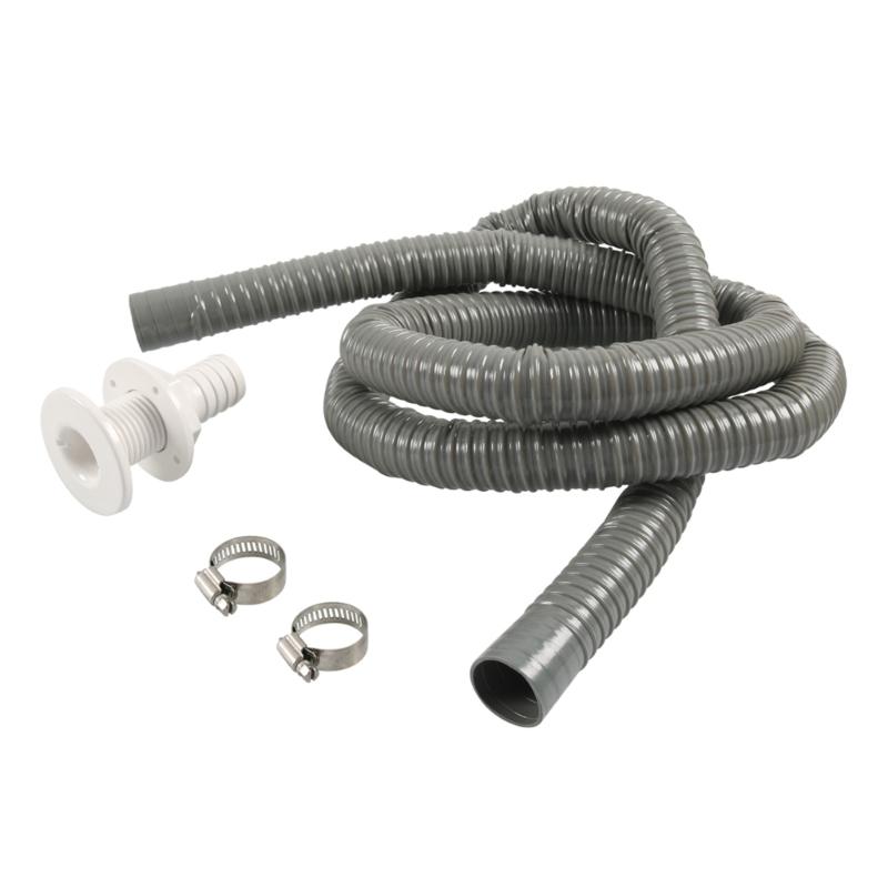 Bilge Pump Installation Kit Bilge Pump Hose 1-1/8-Inch Dia Plumbing Kit 6 FT Quality Kink-free Flexible PVC Hose Clamps