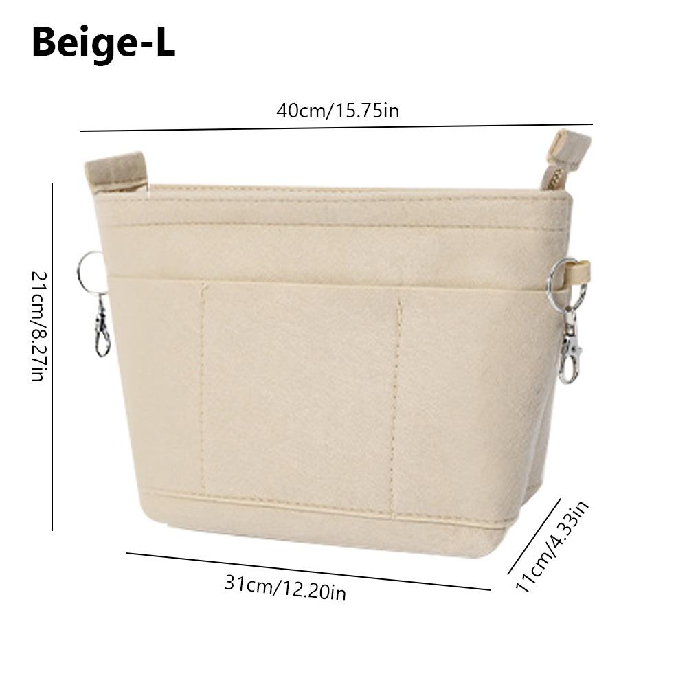 Felt Handbag Insert Liner Bag Multi-Pocket Bag Support Purse Liner Portable Large Capacity Internal Bag Storage Organization