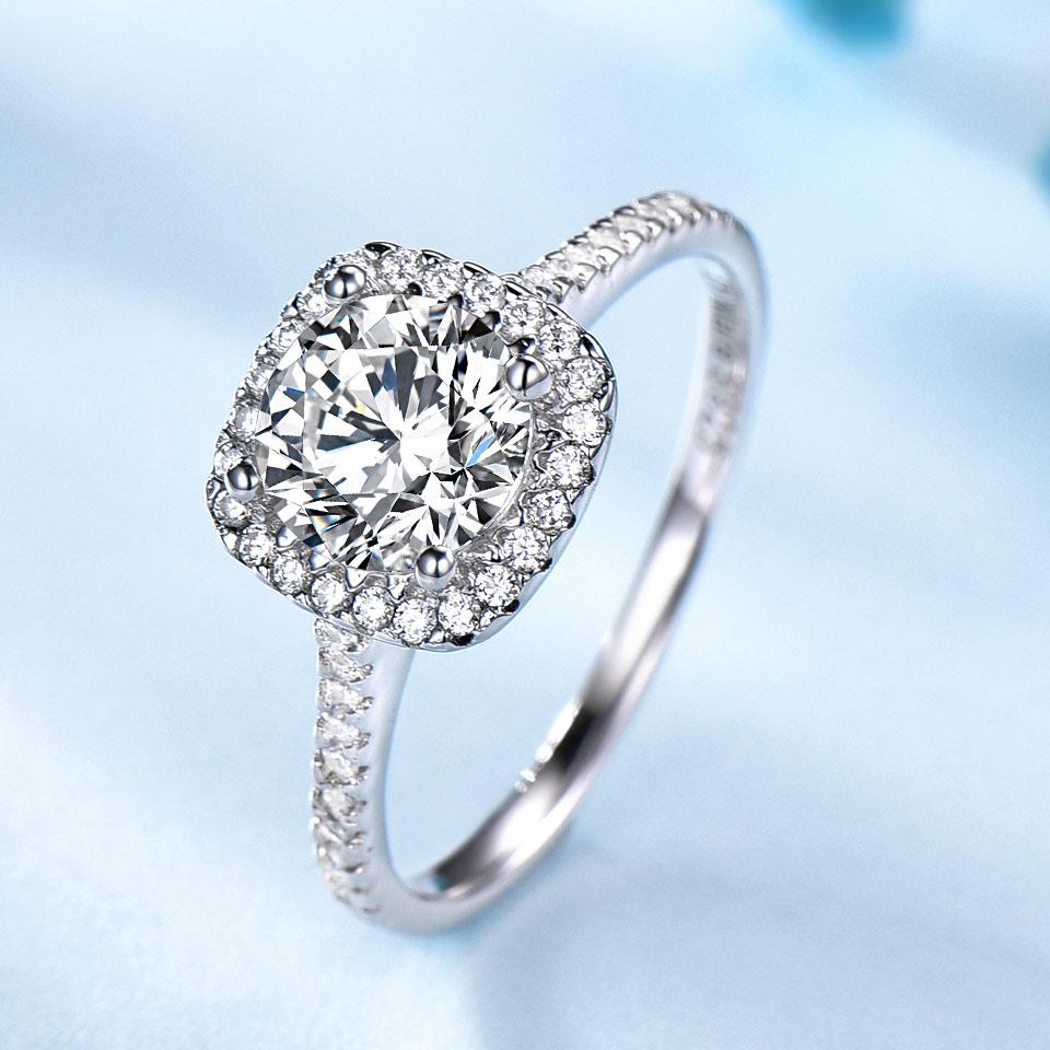 

UMCHO Роскошное свадебное круглое кольцо с кубическим цирконом, юбилей, день рождения, День святого Валентина, ювелирные изделия, подарки 12