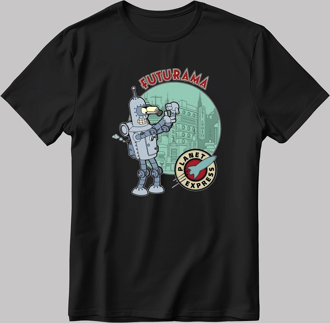 Futurama Parody, Planet express Short Sleeve White-Black Men / Women s P311 M
