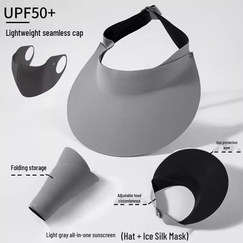 Women's UV Protection Visor Hat with Face Covering and Large Brim