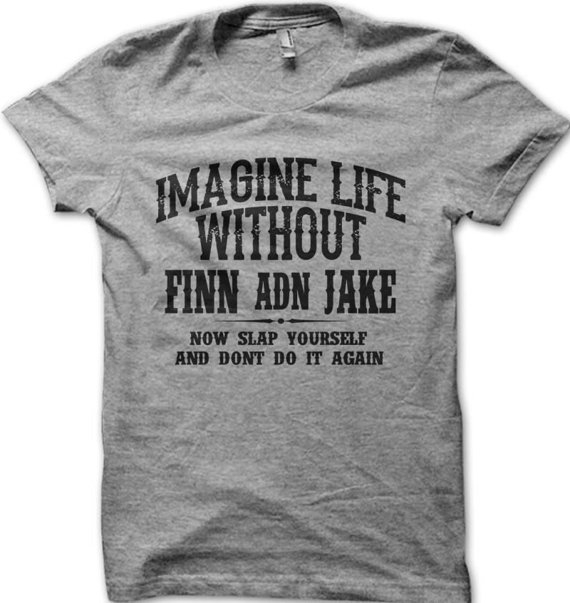 Adventure Time FINN and JAKE inspired heather cotton t-shirt 9938 S