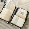 5pcs/set Compression Storage Bag Travel Mesh Surface Storage Bag Foldable Cube With Handle Clothes Organizer Travel Essential