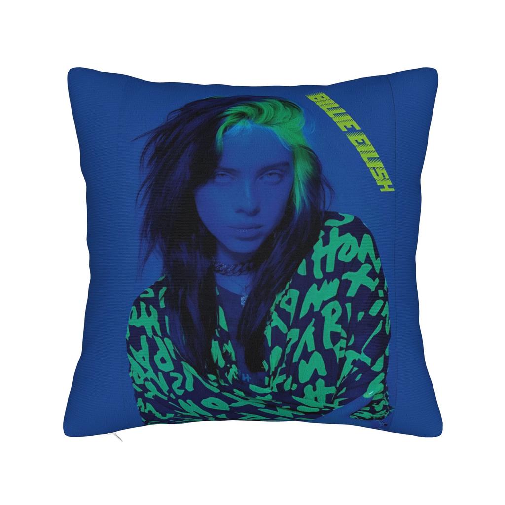 Famous Singer BBillie EEilish  Pillowcase Polyester Cushion Cover Gift Throw Pillow Case Cover Home Drop Shipping 40X40cm