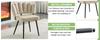 Set of 2 European Dining Chairs with Flower-Shaped Backrest and Velvet Cover. Textured Velvet + Black Metal Legs, 80 cm High, Living and Dining Area.