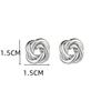 Boucles d'oreilles puces en métal doré, style spirale, pour femme. Nouveauté bijoux en gros.
