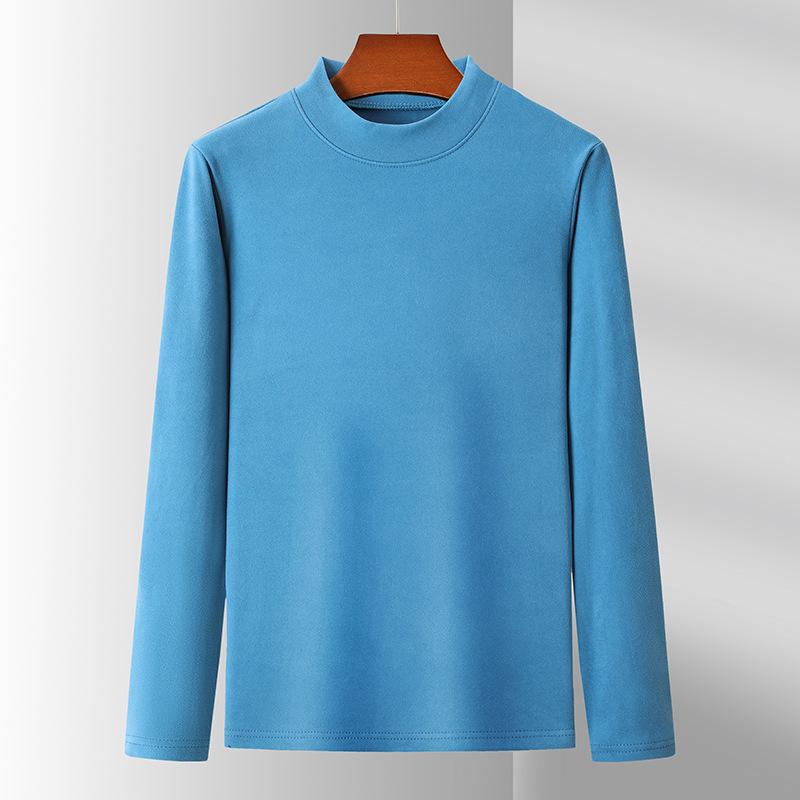 Long-sleeved T-shirt Men's Business Casual Solid Color Loose Sweatshirt Round Neck Inner Base Shirt Top