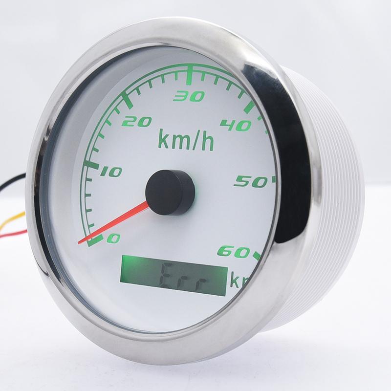 85mm GPS Speedometer 60 KM/H For Marine Boat Car ATV Truck 7 Colors Backlight Odometer With GPS Antenna 9-32V