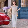 Summer Fashion Two-Piece Set: Stylish Wide-Leg Pants & Top for Middle-Aged Women