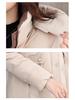 Women's Mid-Length Hooded Lace Pocket Down Jacket - 2025 Winter Slim Fit White Duck Down Coat