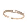 Korean Style Diamond Geometric Bracelet: Elegant Mother-of-Pearl Bangle for Women