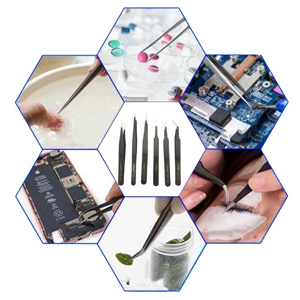 1.5MM Eyelash Tweezers High Grade Coverage Stainless Steel Eyewinker Extension Tools Easy to Clean Curve Lash Supplies