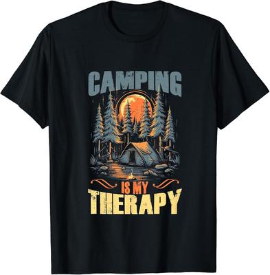 Outdoor Nature Lover Camping Is My Therapy Adventure T-Shirt