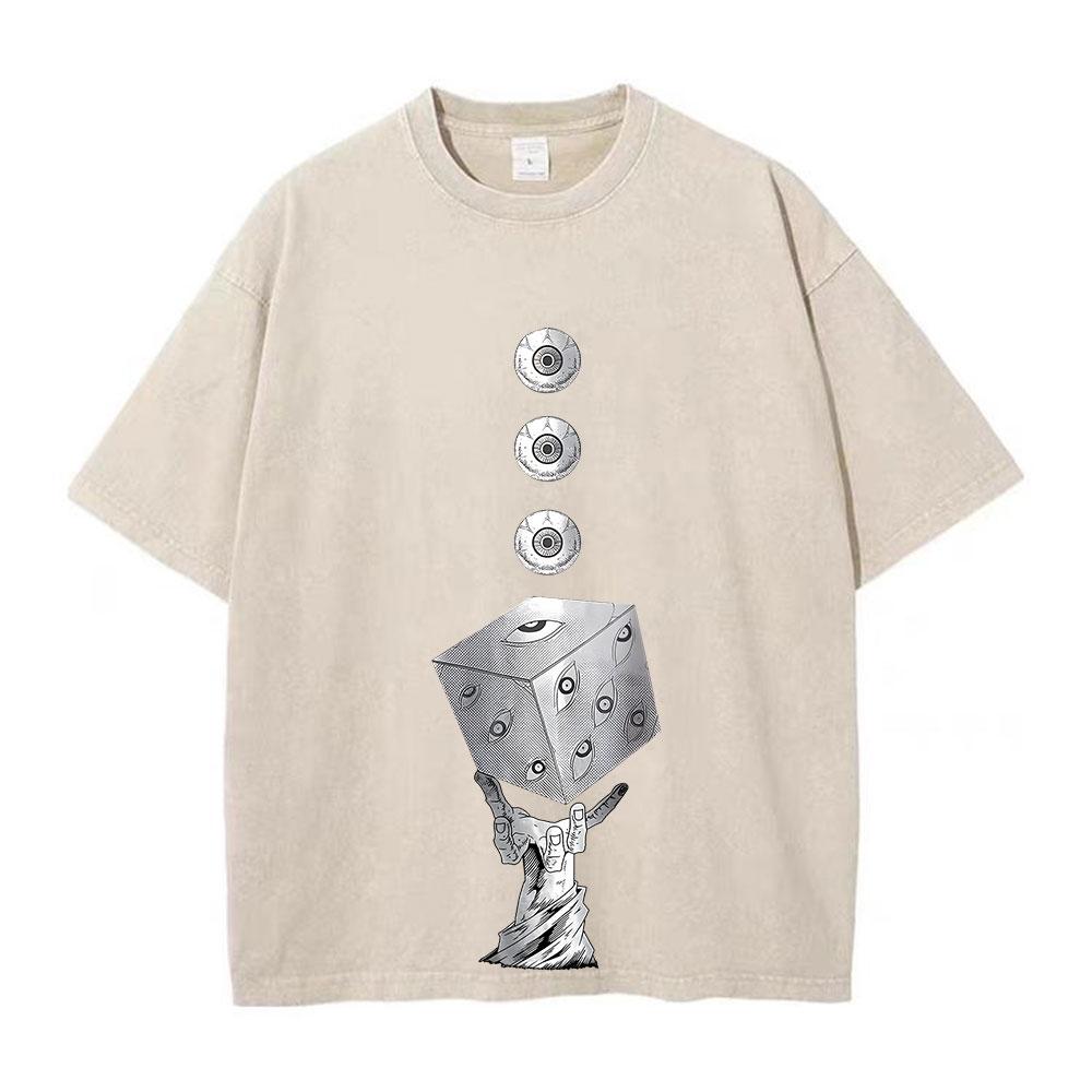 Harajuku Anime Jujutsu Kaisen Fushiguro Toji Printed Washed T Shirt Men Vintage Cotton T-shirts Manga Tee Hip Hop Male Tshirt