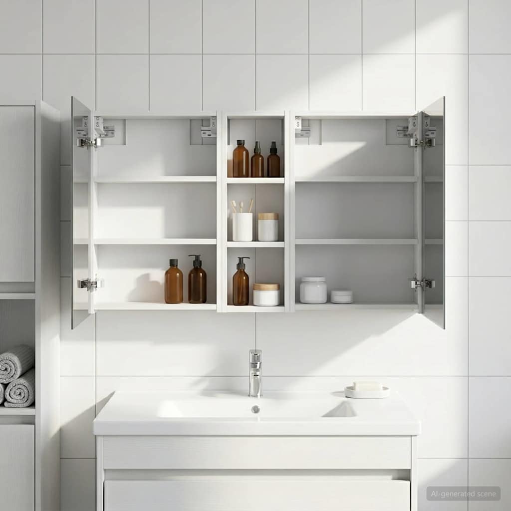 Bathroom Cabinet Set 3 pcs 100 x 10.5 x 60.5 cm Particleboard