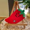 Korean Style Plush Coin Purse & Keychain - Breakfast Food Design, Large Capacity Pencil Case, Portable Storage Bag