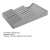 Inserto Organizer Magnetico per Cassetti Coltelli Vassoio Portaoggetti per la Maggior Parte dei Cassetti della Cucina Contiene 16 Coltelli E 1 Temperino Facile Accesso E Pulizia Portaoggetti in Plastica