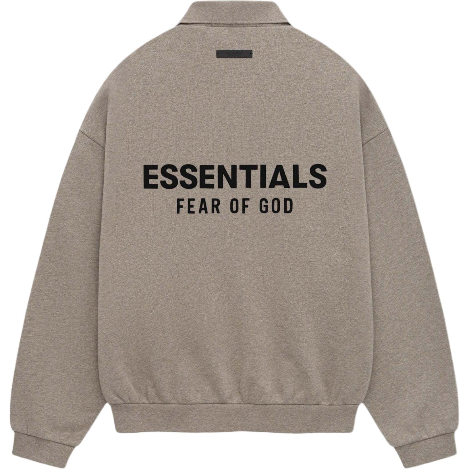 

Fear of God Мужские топы-поло Essentials из флиса цвета серый меланж 192HO244399F XL