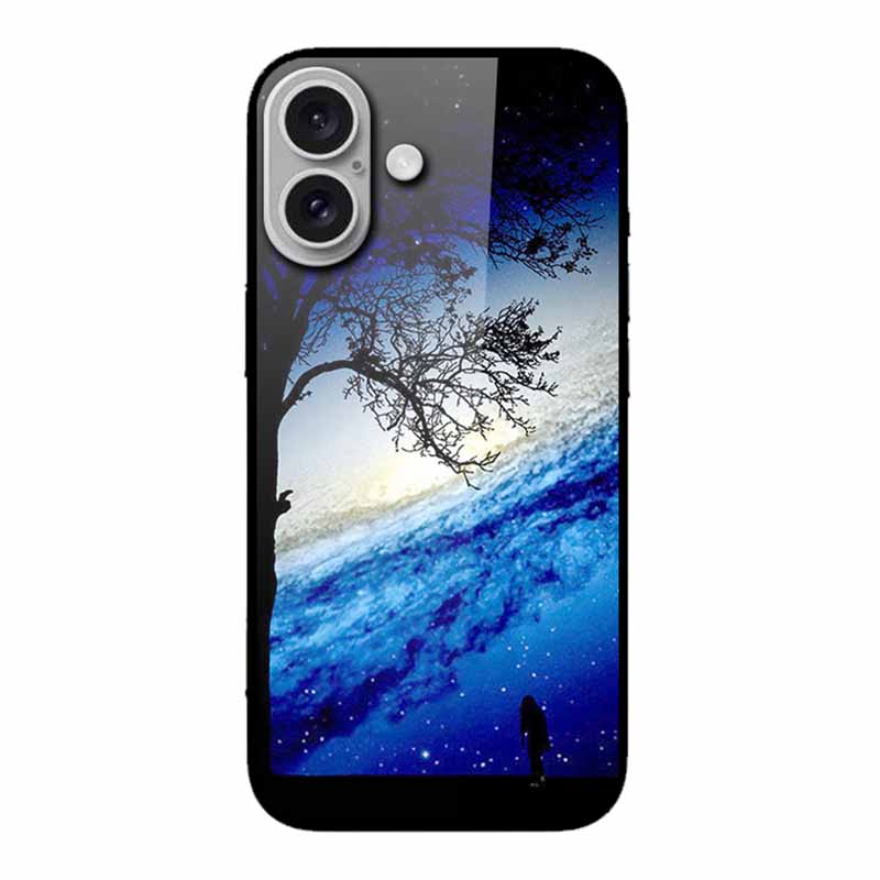 Glass Case For iphone 16 Plus 16Plus Coque Tempered Glass Hard Back Cover For iphone 16 Plus Phone Case Soft TPU Black Bumper