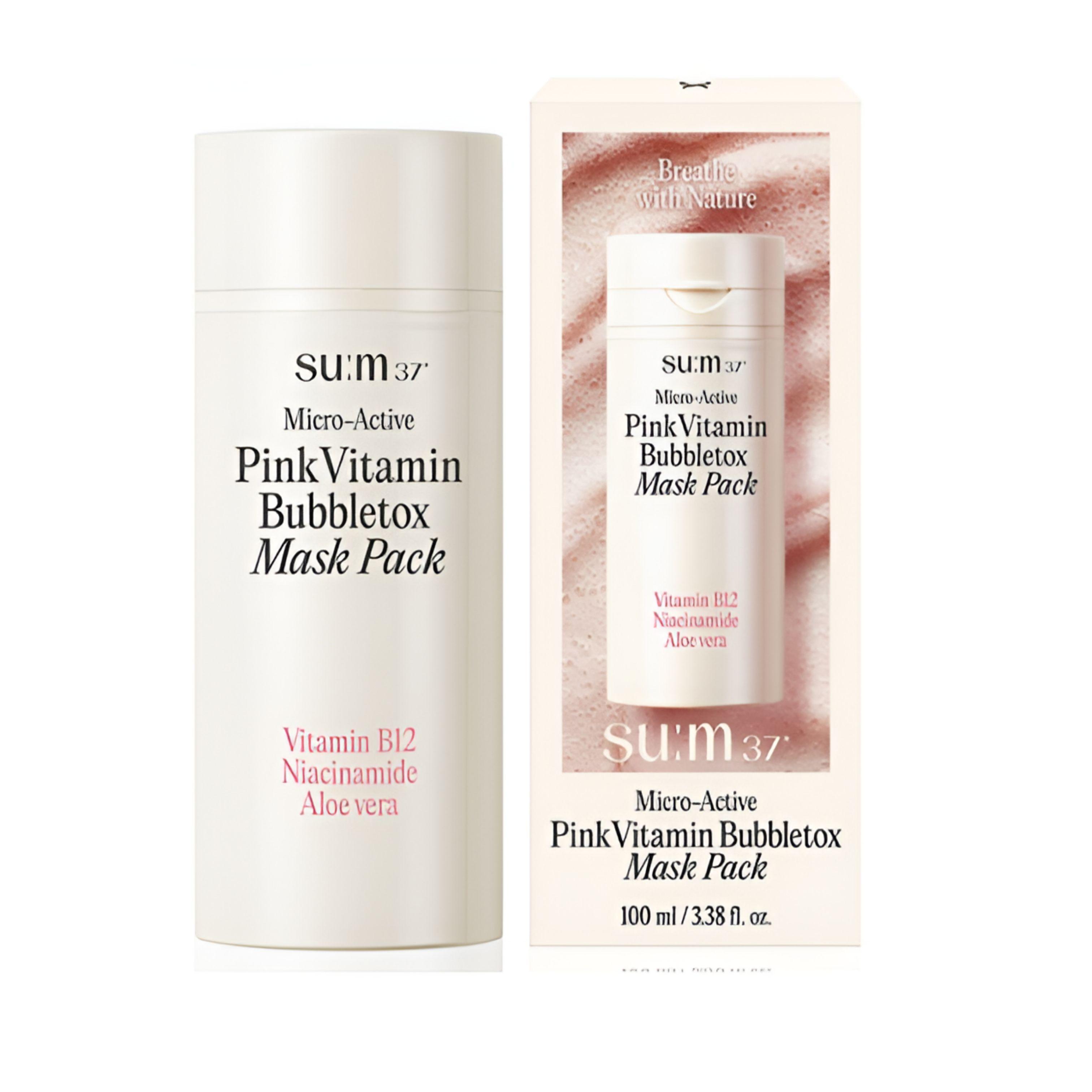 su:m37° Micro Active Pink Vitamin Bubble-ox Mask (100ml)