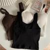 Women's Top with Suspender Vest Summer Bra Pad Bra Bottom Breast Wrap and Beautiful Back