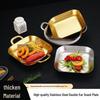 Tiefe quadratische Edelstahl-Grillpfanne - Flacher Snack-Tablett