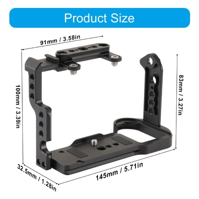 Rotating Top Handle Camera Cage Featuring 360 Degree Rotating for Unobstructed EVF Access During Handheld Use