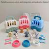 Cute Dog/Bear Pet Basket Family Toys, Dog Cage and Scene Playing Toys, Doll Play House Set - Imaginative Pretend Play Experience
