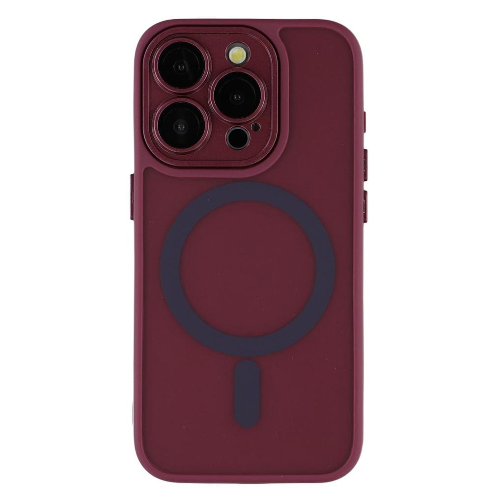 For iPhone 13 Pro Case Compatible with MagSafe PC+TPU Matte Phone Cover with Glass Lens Film