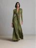 2026 Frühling/Sommer V-Ausschnitt Plissiertes Abendkleid - Elegantes Europäisches Lässiges Modekleid