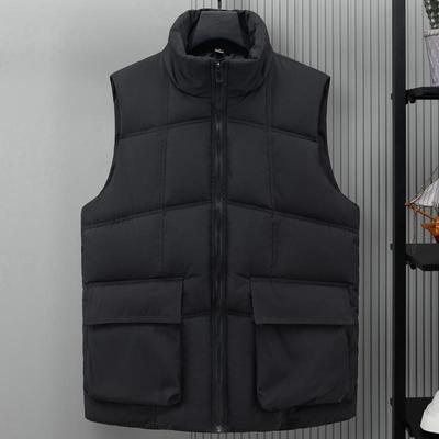 Plus Size M-5XL Herren Winterjacken mit Kapuze Neue Mode Stehkragen Dicke warme Weste Männlicher ärmelloser Parka im koreanischen Stil