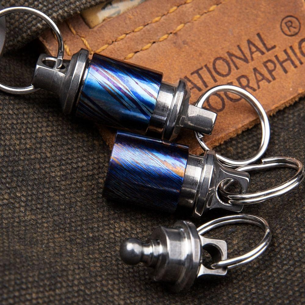 Portable Titanium Alloy Keychain 360° Rotatable Keyring New Car Key Ring  Outdoor Small Tool