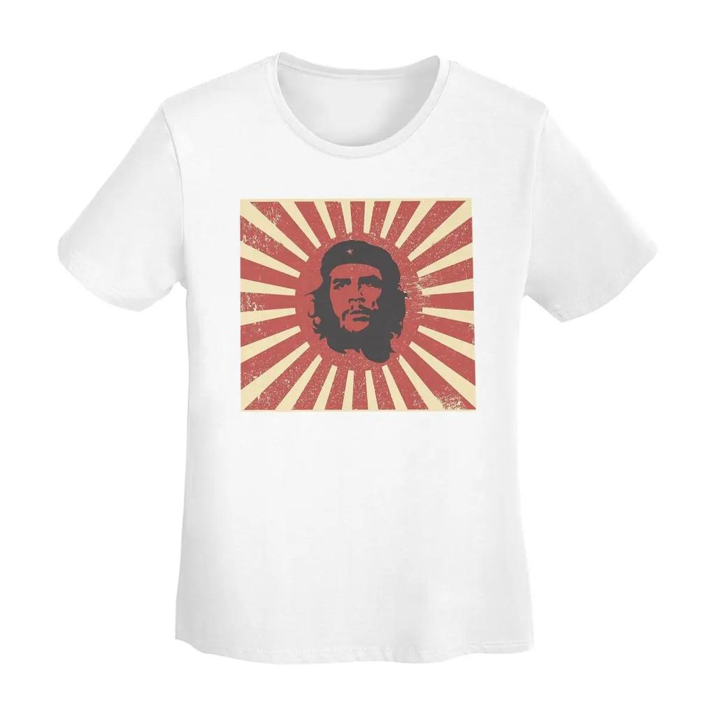 T-shirt Che Guevara Donna Manica Corta T-shirt Girocollo Abbigliamento Cotone T-shirt Estive Streetwear