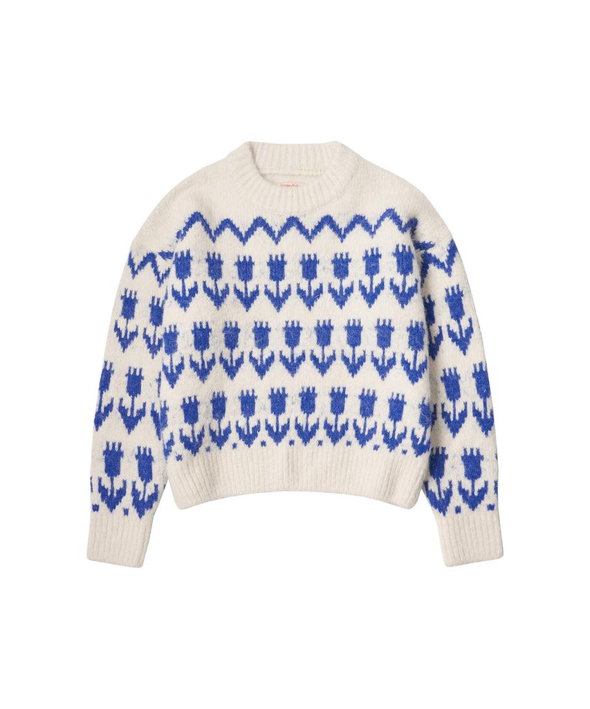 Banwonateullie Kn4240 Flower Hairy Wool Knit_Cream