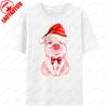 Christmas Farm Holiday TShirt Tops Funny Lovely Christmas Hat Pig Lover Gift Shirts For Unisex Unisex Cotton ShortSleev T Shirt