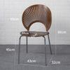 Household Shell Chair Solid Wood Simple Leisure Dining Chair Creative Restaurant Backrest Chair